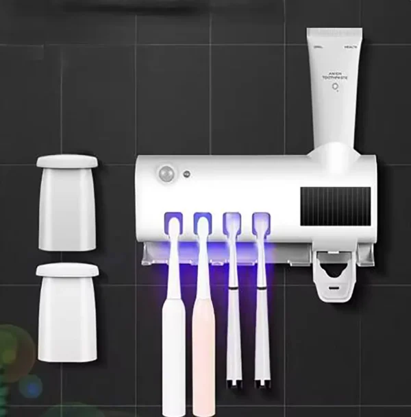 Distributeur automatique de dentifrice avec porte-brosses mural – Image 4
