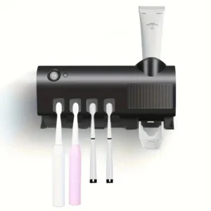 Distributeur automatique de dentifrice avec porte-brosses mural