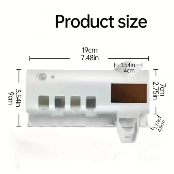 Distributeur automatique de dentifrice avec porte-brosses mural – Image 6