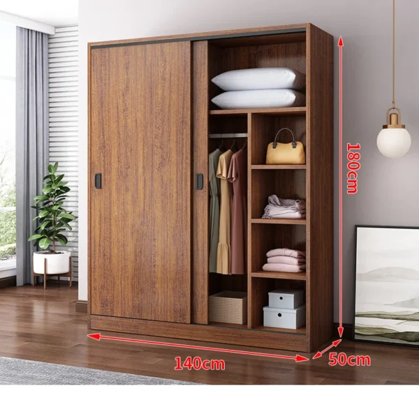 Armoire en bois moderne avec tiroirs – Placard de chambre élégant – Image 4