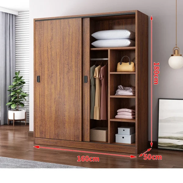 Armoire en bois moderne avec tiroirs – Placard de chambre élégant – Image 5