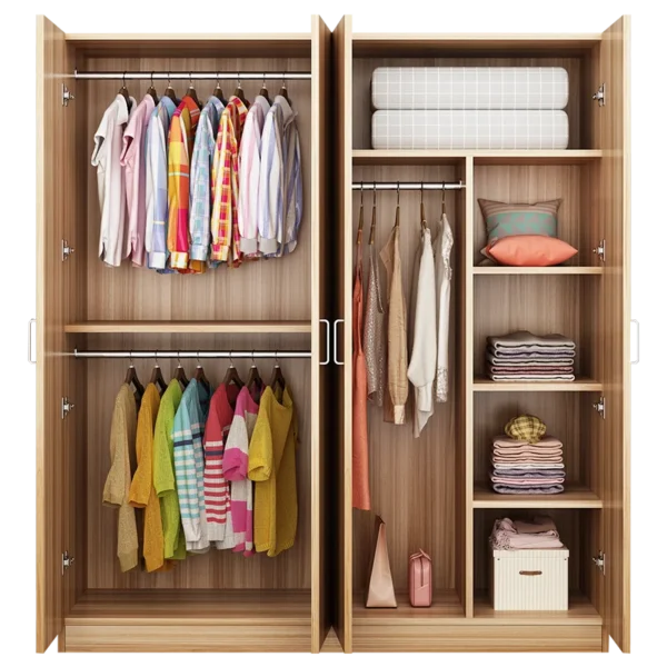 Organisateur de placard en bois moderne – Rangement vêtements pratique – Image 6