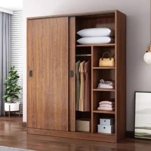 Armoire en bois moderne avec tiroirs – Placard de chambre élégant