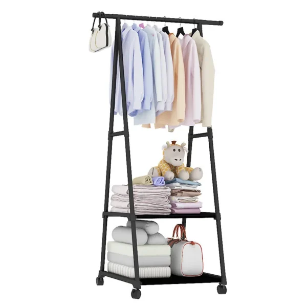 Porte-vêtements à roulettes compact – Rangement mobile chambre & entrée – Image 4