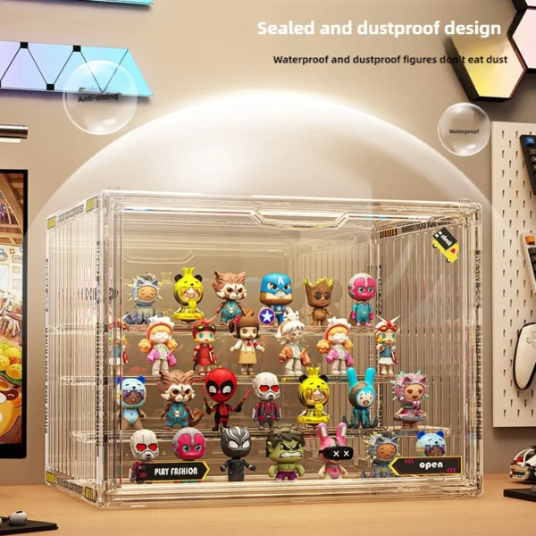 Présentoir acrylique 3 niveaux transparent pour figurines et bijoux – Image 2