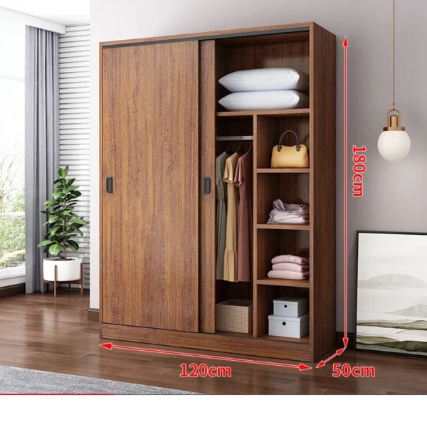 Armoire en bois moderne avec tiroirs – Placard de chambre élégant – Image 3