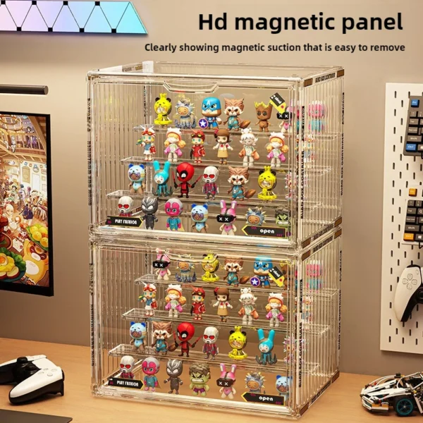Présentoir acrylique 3 niveaux transparent pour figurines et bijoux – Image 3