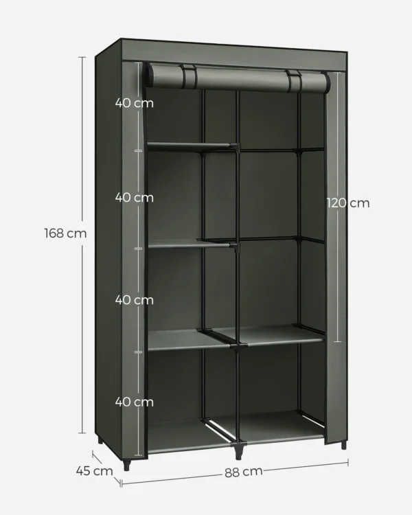 Penderie SONGMICS avec Tringle et 6 Niveaux – Tissu & Métal, 168 cm – Image 2