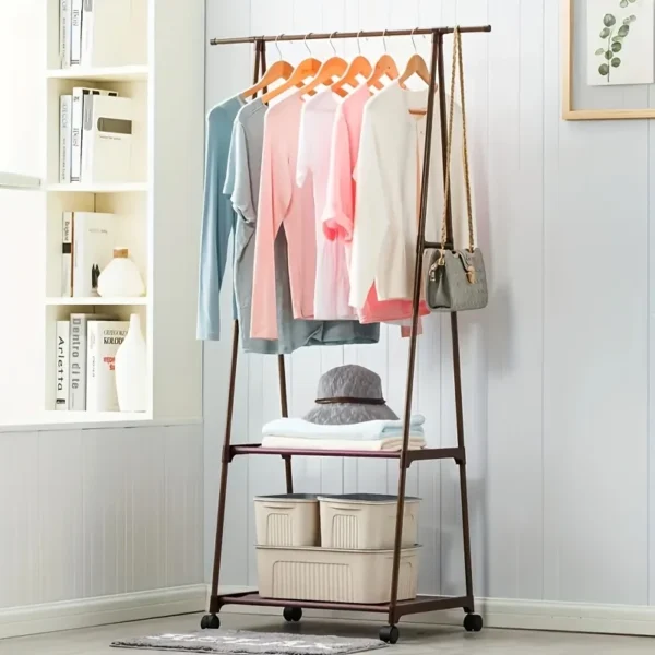 Porte-vêtements à roulettes compact – Rangement mobile chambre & entrée – Image 6