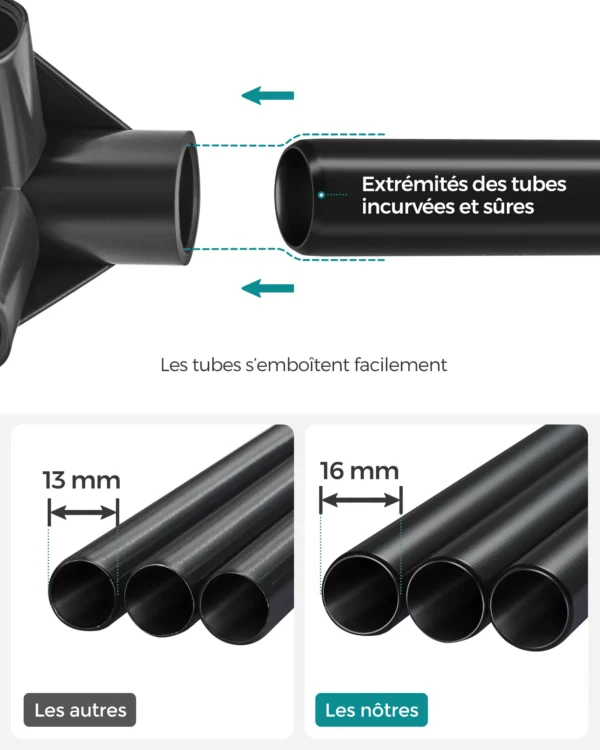 Penderie SONGMICS avec Tringle et 6 Niveaux – Tissu & Métal, 168 cm – Image 4